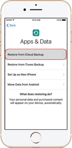 انقل من iPhone 6 إلى iPhone X / iPhone 8 (Plus) باستخدام iCloud