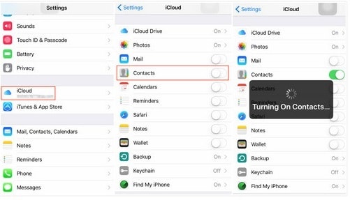 synchroniser les contacts avec icloud