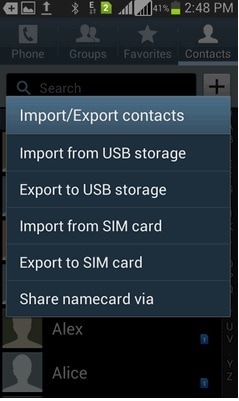 importer des contacts icloud sur android