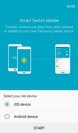 Directe overdracht van gegevens van iPhone naar Note 8/S20