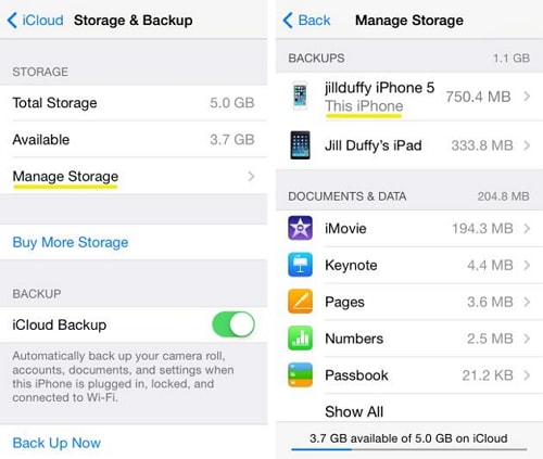 Trasferisci musica da iPhone a iCloud: attiva o disattiva i dati di cui desideri eseguire il backup