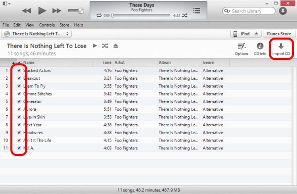 trasferire musica da iPhone a iPod - utilizzando cd passaggio 4
