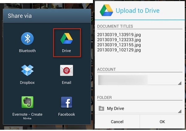 come trasferire foto da Android a iPhone, utilizzare Google Drive