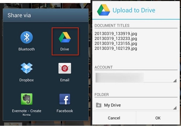 如何將照片從 android 傳輸到 iphone-use google drive