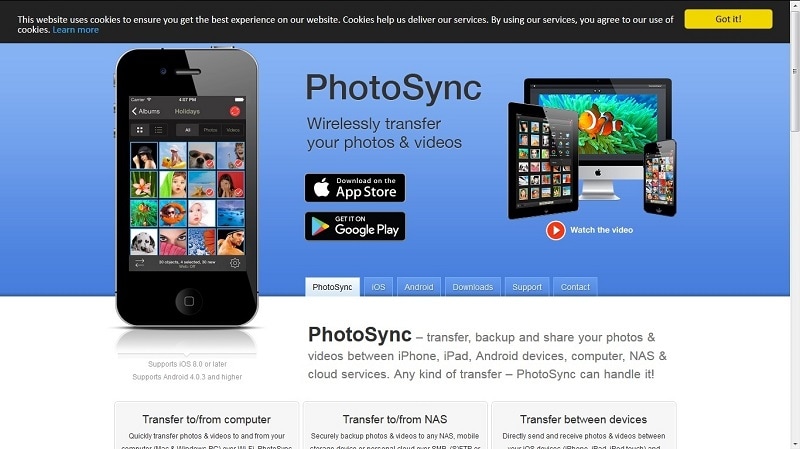 如何將照片從 android 傳輸到 iphone-PhotoSync