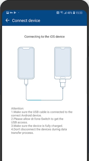 تواصل مع iphone باستخدام كابل بيانات ios وموصل USB