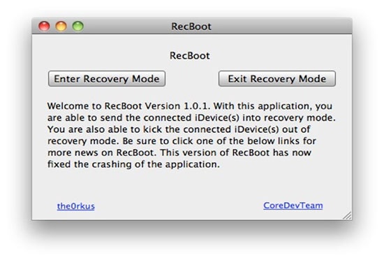 Εργαλείο DFU Recboot