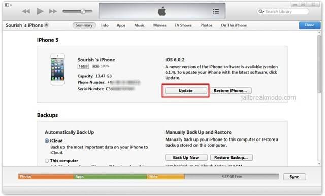 mise à niveau iphone