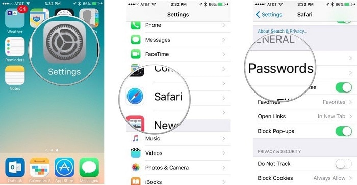 safari app sparade lösenord