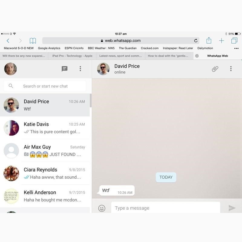 Hvordan laste ned whatsapp på ipad -WhatsApp Web
