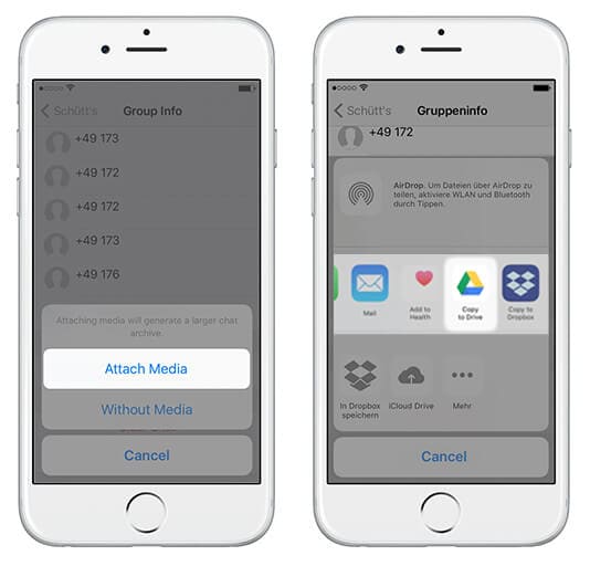 将whatsapp转移到谷歌驱动器 - 保存在goole驱动器中