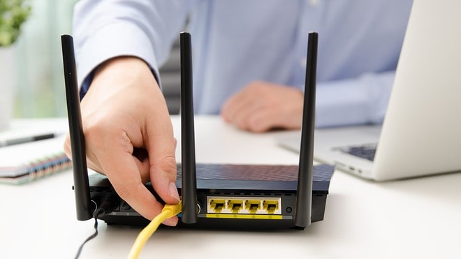 Nulstil din router